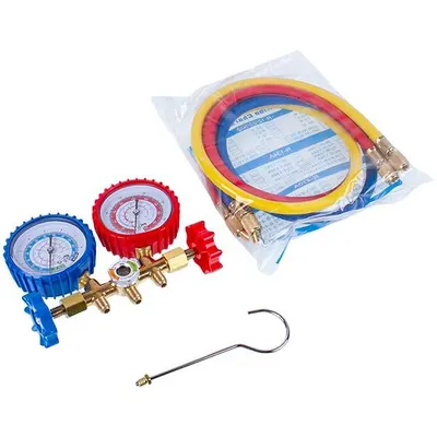 Колектор манометричний 2-вентильний XM-R536G R134 (R22, R404, R12) зі шлангами 3 шт
