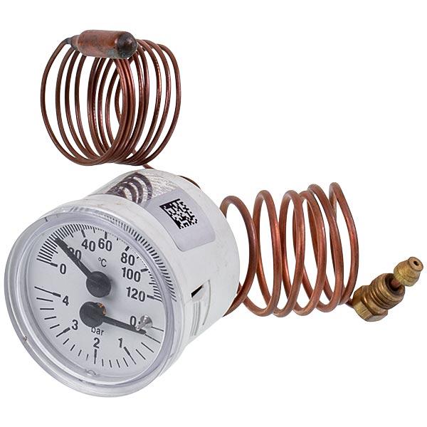 Термоманометр для газового котла ECA, 0-4 бар, 0-120 °C