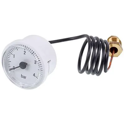 Манометр для газового котла Italtherm City, Romstal Habitat, Roda Micra Duo 548000062, 0-4 бар, D=42/37 мм