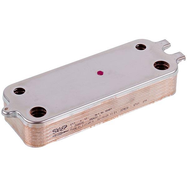 Теплообменник пластинчатый для котла Buderus Logamax U072 / Bosch Gas 2000/6000 WBN 87186446230, 12 пластин