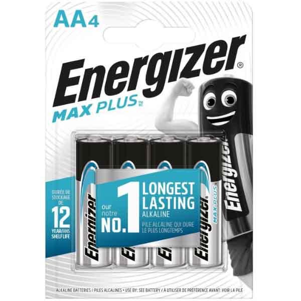 Батарейка Energizer AA LR6 Max Plus Alkaline, 1,5 В, 4 шт