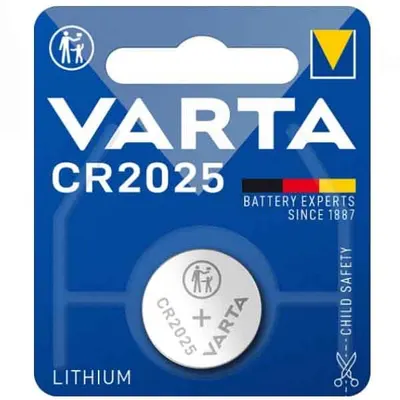 Батарейка Varta CR2025 6025, 3 В, 1 шт