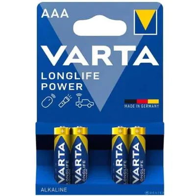Батарейка Varta AAA LR03/MN2400 Longlife Power Alkaline, 1,5 В, 4 шт