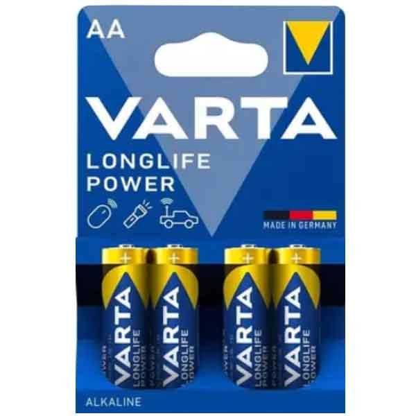 Батарейка Varta AA LR6/MN1500 Longlife Power Alkaline, 1,5 В, 4 шт