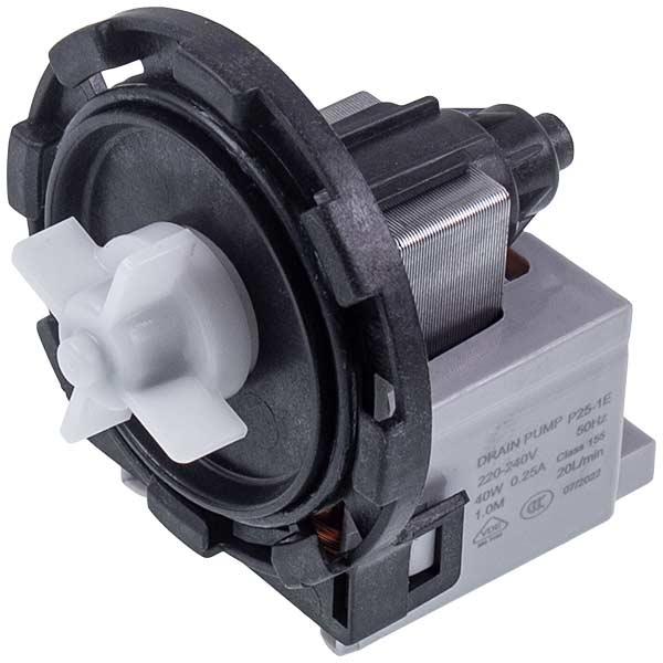 Помпа для пральної машини YPW1004 Drain Pump P25-1E, 40 Вт (контакти роздільні ззаду; на 8 клямок)