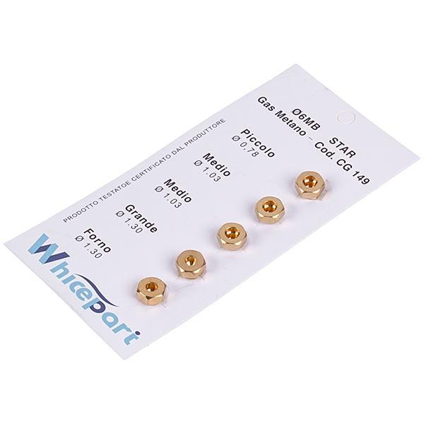 Набор форсунок горелки для газовой плиты Whicepart COD.CG149, 5 шт