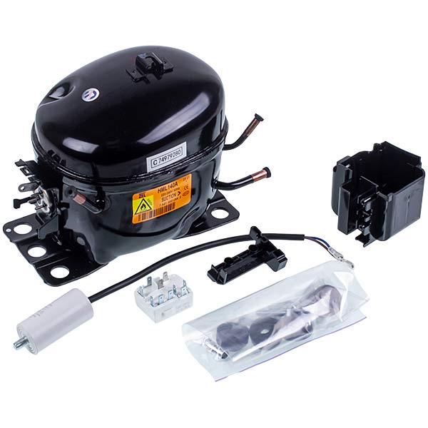 Компрессор для холодильника Zanussi ZEL HML140A, R600a, 140 Вт, с пусковым реле ZHB43-120P15C