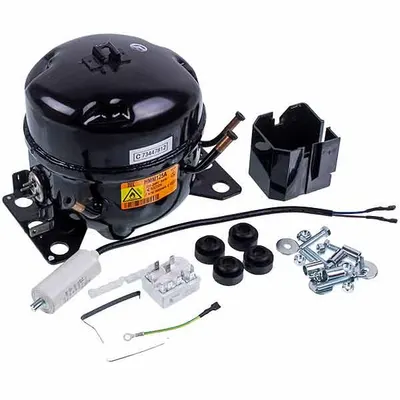 Компрессор для холодильника Zanussi ZEL HMM125A, R600a, 125 Вт, с пусковым реле ZHB43-120P15C