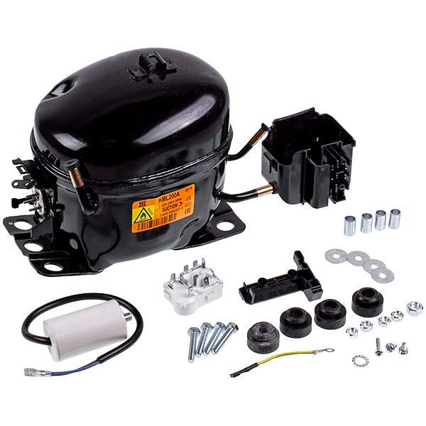Компрессор для холодильника Zanussi ZEL HML200A, R600a, 200 Вт, с пусковым реле ZNB68-120P15C
