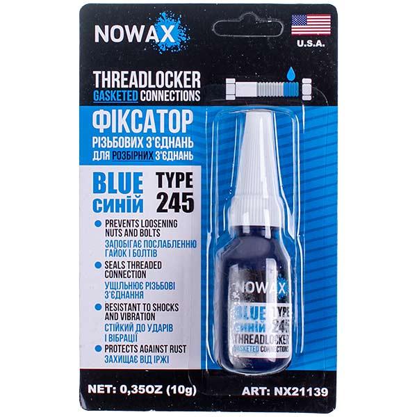 Фіксатор різьби для побутової техніки Nowax Threadlocker Blue NX21139, 10 г, синій