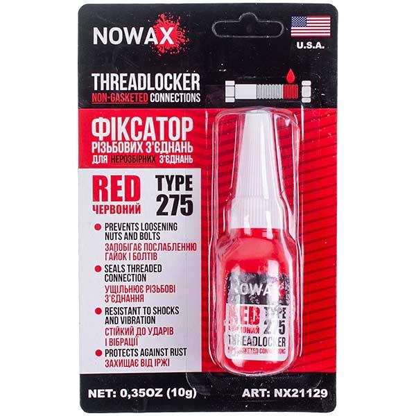 Фиксатор резьбы для бытовой техники Nowax Threadlocker Red NX21129, 10 г, красный