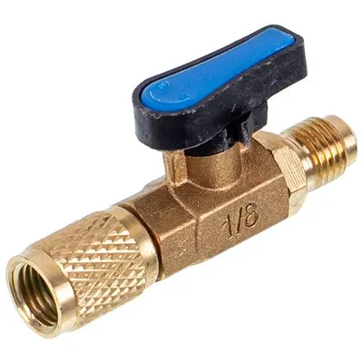Кран прямой для заправки фреона R600 (1/4″) RTM BV-01