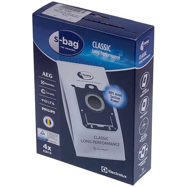 Набор универсальных мешков S-BAG для пылесоса Electrolux Philips E201S 900168458, 4 шт