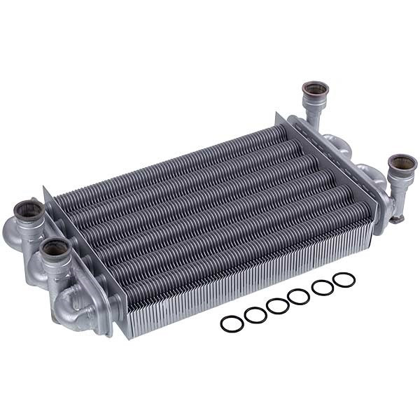 Теплообмінник бітермічний для газового котла Baxi Main Four, Westen Quasar Plus, Roca Neobit 616170, оригінал