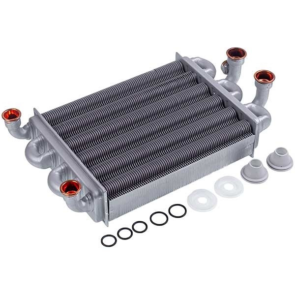 Теплообменник битермический для газового котла Baxi Main Four, Westen Quasar D 24 F 5700520, оригинал