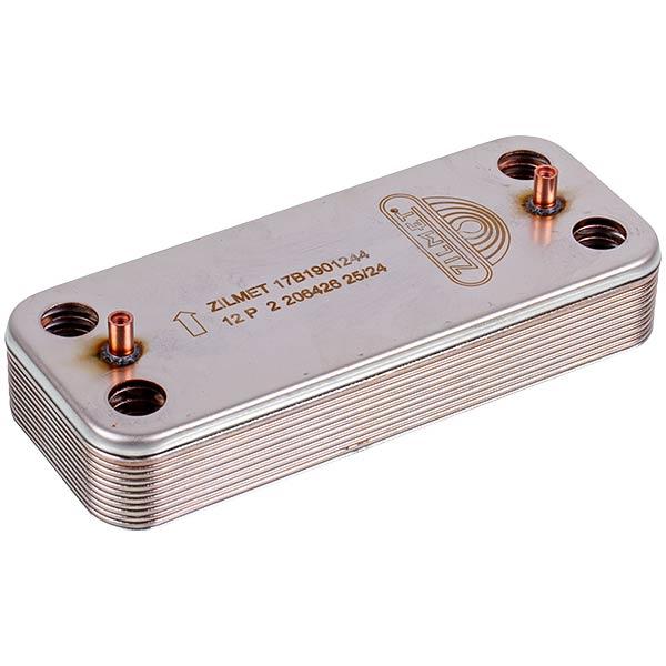 Теплообмінник пластинчастий для газового котла Ariston BS/Clas/Genus/Egis Plus 17B1901244, 12 пластин