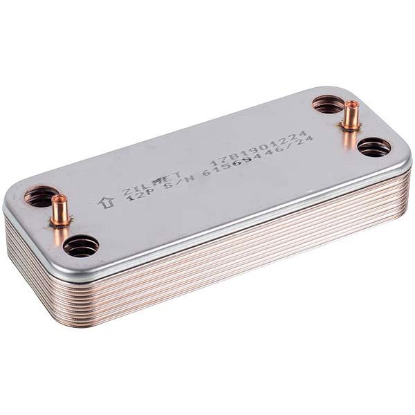 Теплообменник пластинчатый для газового котла Zilmet 17B1901224/7828745, 12 пластин