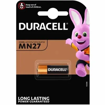 Батарейка Duracell MN27 A27/27A/V27A/8LR732, 12 В, 1 шт
