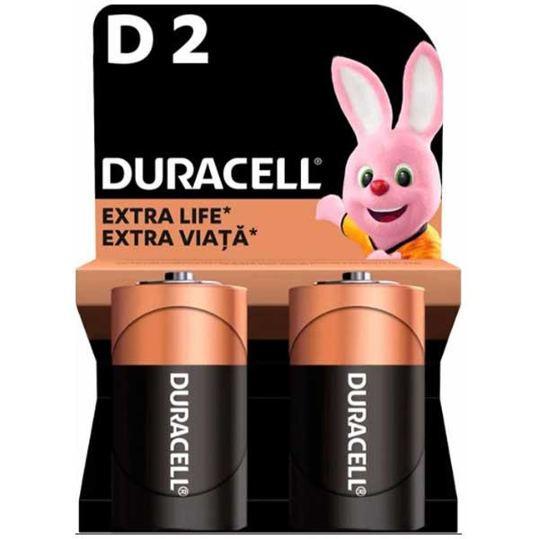 Батарейка Duracell D LR20/MN1300, 1,5 В, 2 шт