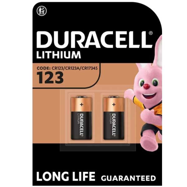 Батарейка Duracell CR123, 3 В, 2 шт
