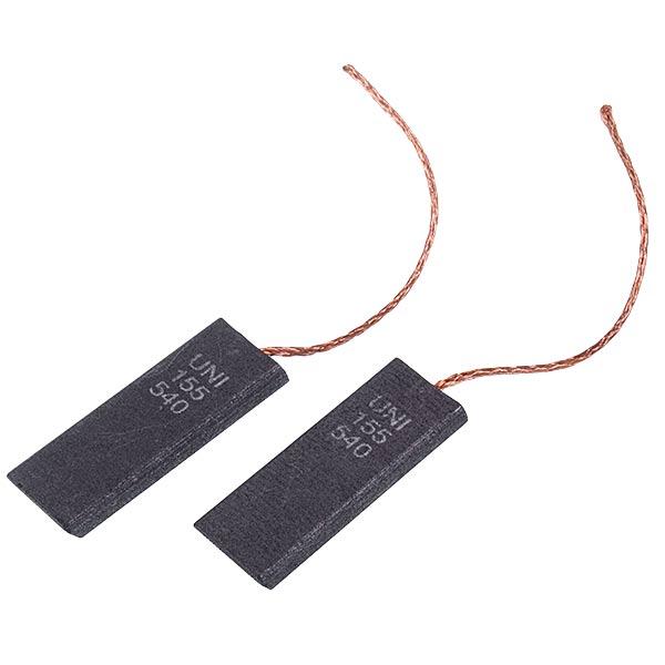 Щітки двигуна для пральної машини uni155-540, 2 шт, стрижень без корпусу, склеєні, 13,5×5×40