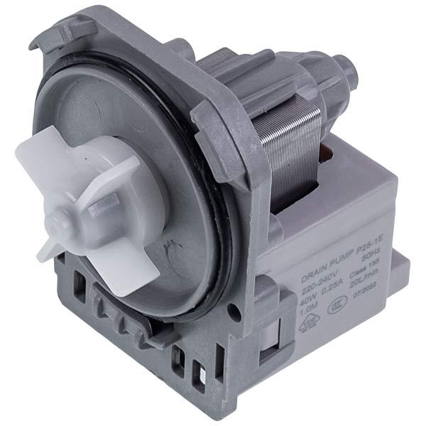 Помпа для пральної машини 292090 Drain Pump P25-1E, 40 Вт, 0,2 А (контакти роздільні ззаду; на 3 клямки)