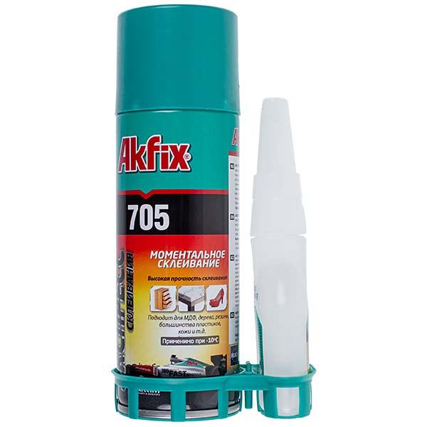 Клей з активатором для експрес-склеювання Akfix 705, 200 мл/50 г