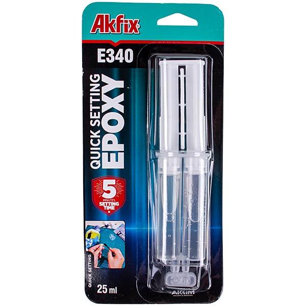 Клей эпоксидный универсальный Akfix E340, 25 мл