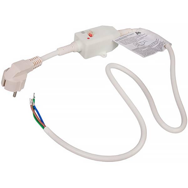 Сетевой шнур с УЗО для бойлера Ariston 65150869, 30 мА, 230 В, 16 А, L=1000 мм