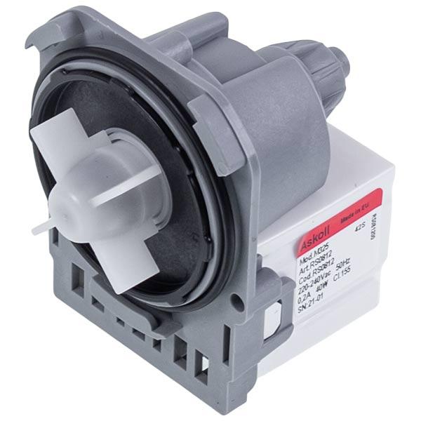 Помпа для пральної машини Askoll 292090 RC0341 M325, 40 Вт (контакти спарені ззаду; на 3 клямки), оригінал