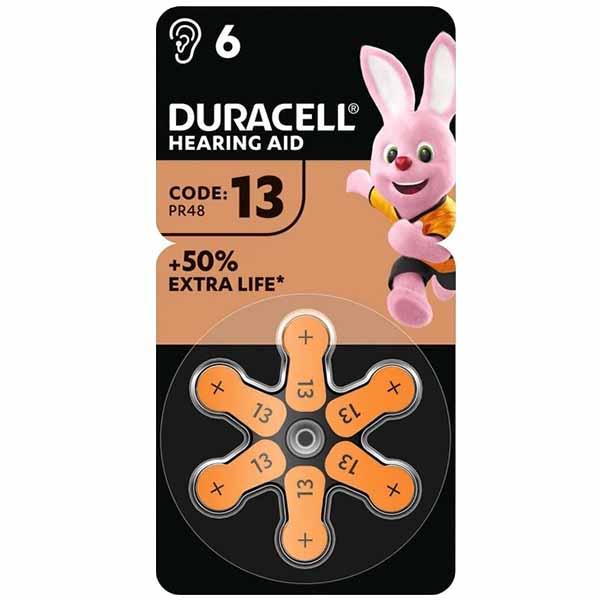 Батарейка Duracell Hearing Aid 13 PR48, 1,45 В, 6 шт