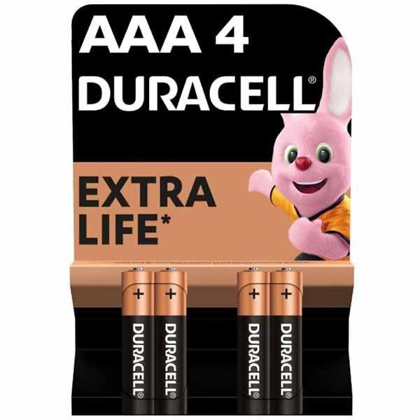Батарейка Duracell AAA LR03/MN2400, 1,5 В, 4 шт