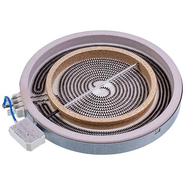 Конфорка для стеклокерамической поверхности Indesit C00261917, 2200/1000 Вт, D=230/140 мм