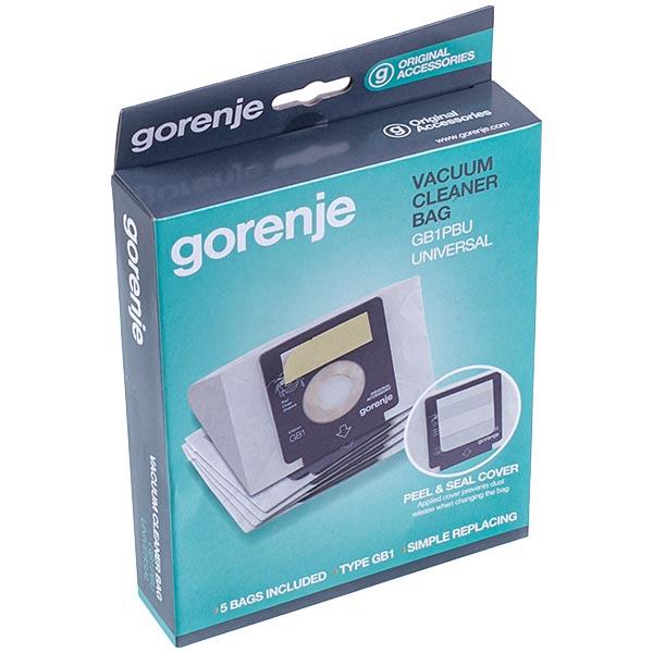 Комплект мішків паперових і фільтр мотора (мікро) для пилососа Gorenje 570741 GB1PBU, 5 шт
