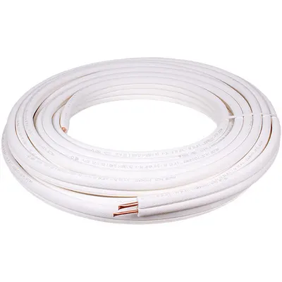 Труба мідна спарена в ізоляції Halcor 1/4″ і 3/8″, бухта 25 м, продаж кратно бухті