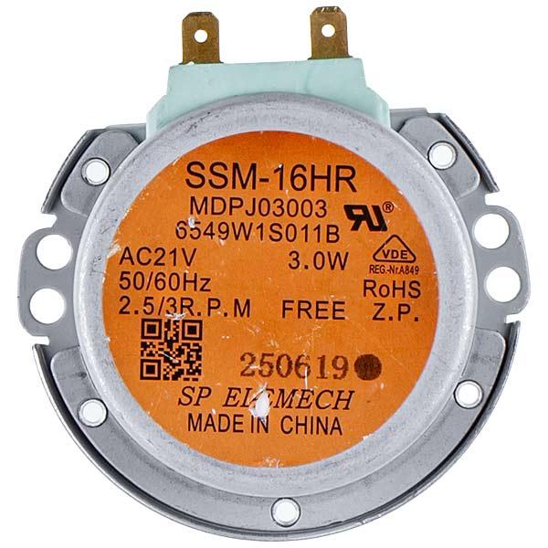 Двигун піддона для мікрохвильової печі LG 6549W1S011B SSM-16HR, 2,5/3 об/хв, 21 В, 3 Вт, H штока=8,5 мм