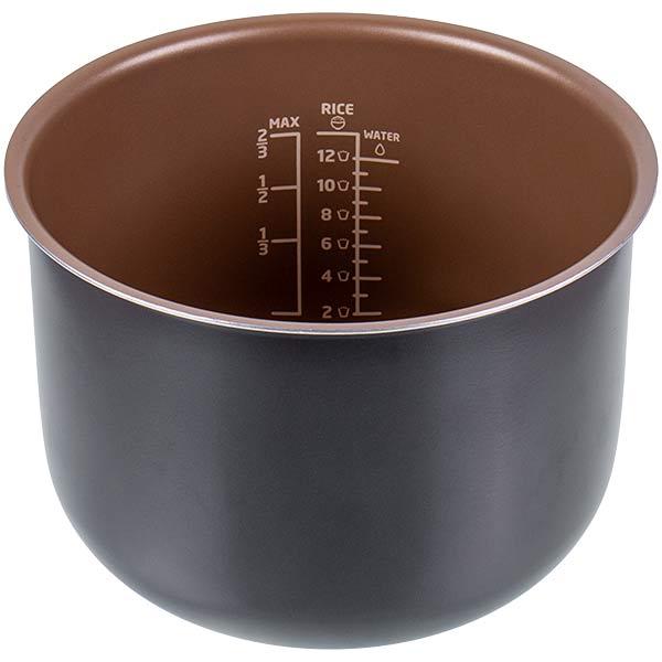 Чаша для мультиварки Philips 996510058722, 6 л, D=240 мм, H=166 мм, коричнева, товар з уцінкою