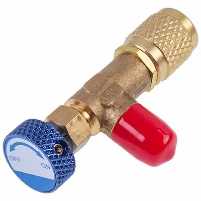 Кран для заправки кондиционеров HS-1222 (резьба внутренняя 1/4″ наружная 1/4″)