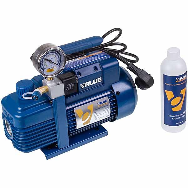 Вакуумный насос с манометром Value VI-120-SV (1 ступень, 57 л/мин)