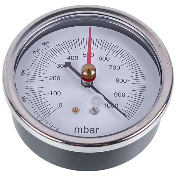 Вакуумметр Value 310500301 (D корпусу=75 мм, 2 стрілки підключення ззаду)