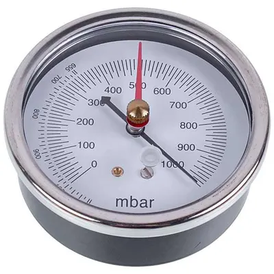 Вакуумметр Value 310500301 (D корпусу=75 мм, 2 стрілки підключення ззаду)