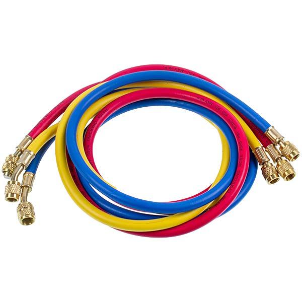 Набір шлангів заправних C360 (3 шт × 1500 мм, 1/4″-5/16″ SAE) для фреону R410A