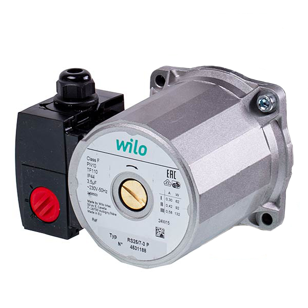 Насос циркуляционный для газового котла Wilo RS 25/7-3 P, 132 Вт