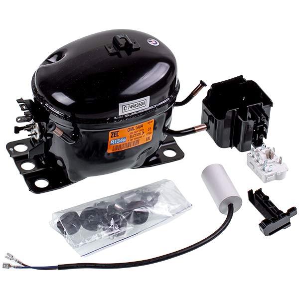 Компрессор для холодильника Zanussi ZEL GML140A, R134a, 140 Вт, с пусковым реле ZNB43-120P15C
