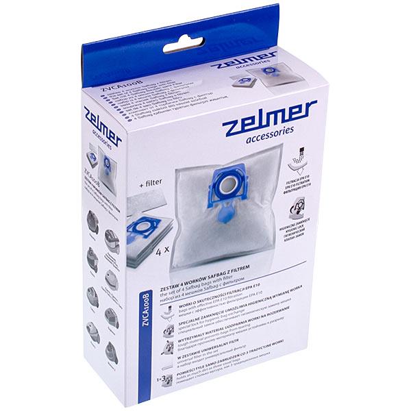 Набор мешков SAFBAG с фильтром для пылесоса Zelmer Bosch ZVCA100B 49.4020 12006466, 4 шт, оригинал