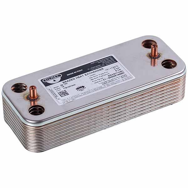 Теплообмінник пластинчастий для газового котла Ariston 17B1901644, 16 пластин, оригінал