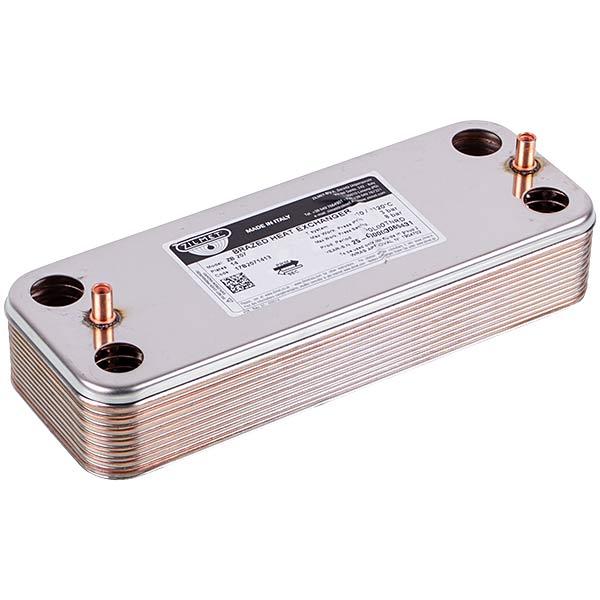 Теплообменник пластинчатый для газового котла Junkers Euroline ZW, Bosch Gaz 3000 W 87054062870, 14 пластин